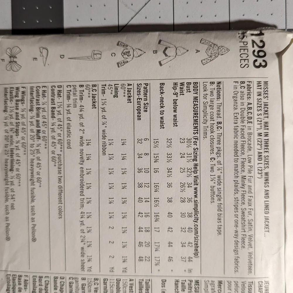 Simplicity Sewing Pattern 1293 - Picture 3 of 3